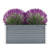 vidaXL Garden Raised Bed Galvanised Steel 100x40x45 cm Grey