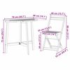 vidaXL Bistro Set Folding 3 pcs Oil Natural Solid Acacia Wood