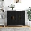 vidaXL Sideboard Black Oak 90 x 34 x 80 cm Engineered Wood