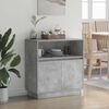 vidaXL LED Sideboard Concrete grey 71 x 34.5 x 75 cm Engineered Wood