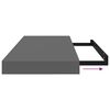 vidaXL Floating Wall Shelf High Gloss Grey 60x23.5x3.8 cm MDF