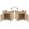 vidaXL Desk Trolley Sonoma Oak 60x45x60 cm Engineered Wood