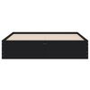 vidaXL Bed Frame with Drawers without Mattress Black 140x190 cm