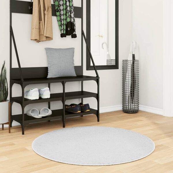 vidaXL Rug OVIEDO Short Pile Grey &Oslash; 100 cm