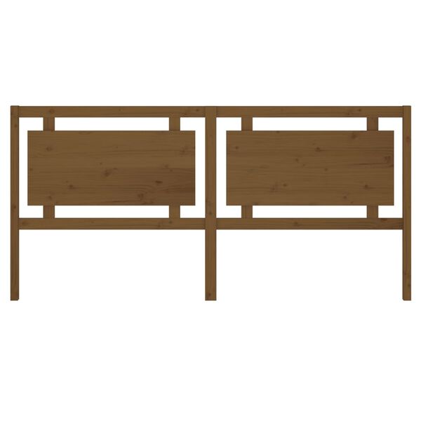 vidaXL Bed Headboard Honey Brown 205.5x4x100 cm Solid Pine Wood