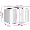 vidaXL Garden Storage Shed Grey Metal 257x205x178 cm