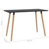vidaXL Dining Table Black 120x60x75 cm Metal