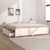 vidaXL Bed Frame without Mattress with Drawers White 160x200 cm