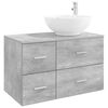 vidaXL Bathroom Furniture Set 2 pcs Concrete Grey Engineered Wood