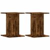 vidaXL Speaker Stands 2 pcs Smoked Oak 30x30x40 cm Engineered Wood