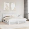 vidaXL Bed Frame with Headboard White 200 x 200 cm Engineered Wood
