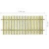 vidaXL Garden Fence Impregnated Pinewood 170x75 cm