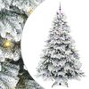 vidaXL Artificial Christmas Tree with 300 LEDs White 240 cm PE and PVC