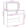 vidaXL Dressing Table with LED White 100x40x120 cm