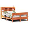 vidaXL Bookcase Bed without Mattress Wax Brown 120x200cm Solid Wood Pine