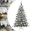 vidaXL Artificial Hinged Christmas Tree White 180 cm PE and PVC