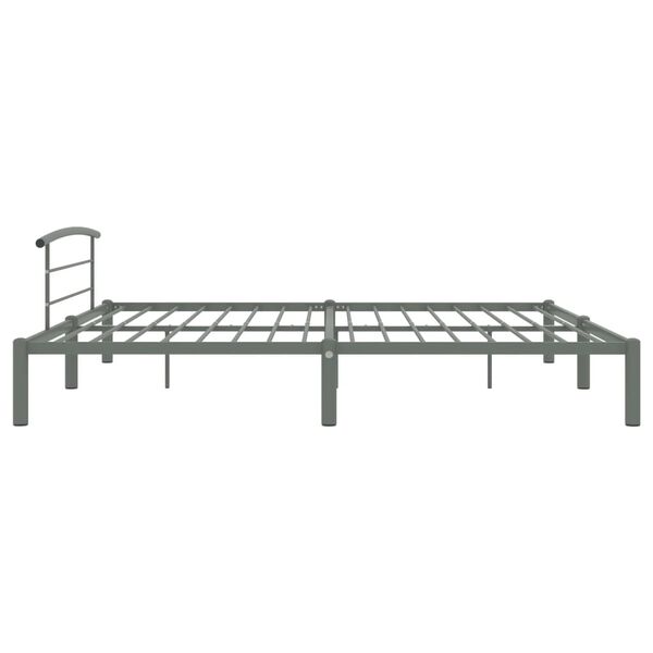 vidaXL Bed Frame without Mattress Grey Metal 200x200 cm