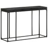 vidaXL Console Table Black 110x35x76 cm Solid Acacia and Mango Wood