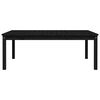 vidaXL Garden Table Black 121x82.5x45 cm Solid Wood Pine