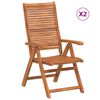 vidaXL Reclining Folding Chairs 2 pcs Solid Wood Acacia