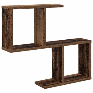 vidaXL Wall Shelf Old Wood 60 x 12 x 50.5 cm Engineered Wood