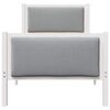vidaXL Bed Frame with Headboard Light Grey 75 x 190 cm Fabric