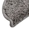 vidaXL Stair Mats 10 pcs 56x17x3 cm Grey Half Round