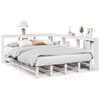 vidaXL Bookcase Bed without Mattress White 150x200cm Solid Wood Pine