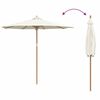 vidaXL Garden Parasol Cream White &Oslash; 270 x 260 cm Bamboo
