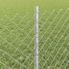 vidaXL Fence with Post Silver 0.6 x 25 m Steel