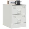 vidaXL Bedside Cabinets 2 pcs White 34.5x39x44 cm Steel