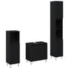 vidaXL Bathroom Furniture Set 3 pcs Black Oak 30 x 30 x 190 cm