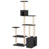 vidaXL Cat Tree with Sisal Scratching Posts Dark Grey 177.5 cm