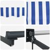vidaXL Manual Retractable Awning with LEDs Blue and White 2.5 x 2 m