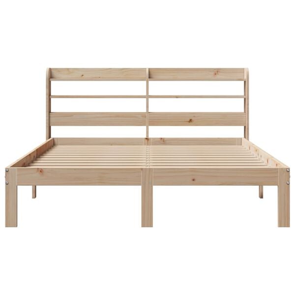 vidaXL Bed Frame with Headboard without Mattress 135x190 cm Double