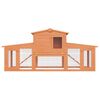 vidaXL Large Rabbit Hutch Small Animal House Pet Cage with Roofs Wood