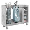 vidaXL Golf Cabinet with Wheel Plain Concrete Grey 120 x 45 x 98 cm
