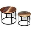 vidaXL Coffee Table | Brown and Black | Solid reclaimed wood and iron