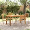 vidaXL Garden Dining Set 5 pcs Beige Poly rattan