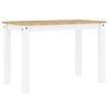vidaXL Dining Table Panama White 112x60x75 cm Solid Wood Pine