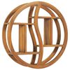 vidaXL Yin Yang Wall Shelf 60x15x60 cm Solid Teak Wood