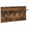 vidaXL Wall-Mounted Coat Rack Wall-Mounted Smoked Oak 80 x 40 x 12 cm