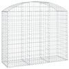 vidaXL Arched Gabion Basket 150x50x120/140 cm Galvanised Iron