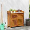 vidaXL Garden Cabinet Natural 78 x 36.5 x 78cm Solid Acacia Wood