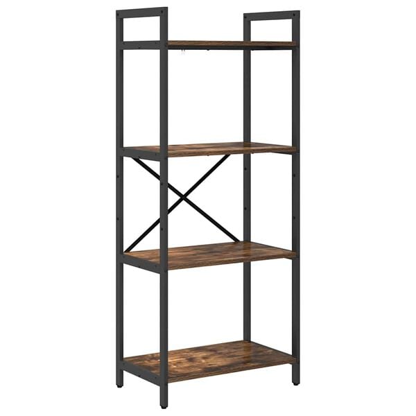 vidaXL Bookshelf Smoked Oak 56 x 34 x 133.5 cm Engineered Wood