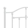 vidaXL Metal Bed Frame without Mattress with Footboard White 90x200cm