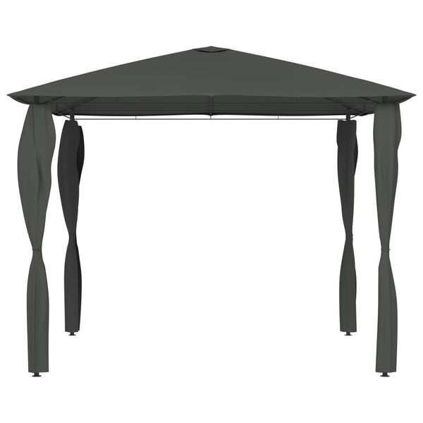 vidaXL Gazebo with Post Covers 3x3x2.6 m Anthracite 160 g/m&sup2;