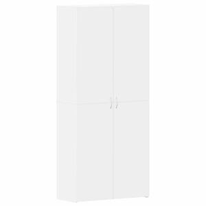 vidaXL Shoe Cabinet with Door White 80 x 35.5 x 180 cm Engineered wood