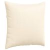 vidaXL Sofa Pillows 2 pcs Cream 80 x 80 cm Corduroy Fabric