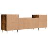 vidaXL TV Cabinet Smoked Oak 160x35x55 cm Engineered Wood